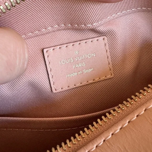 Louis Vuitton Brown Damier Ebene Canvas and Pink Leather Santa Monica Bag - Picture 12 of 16